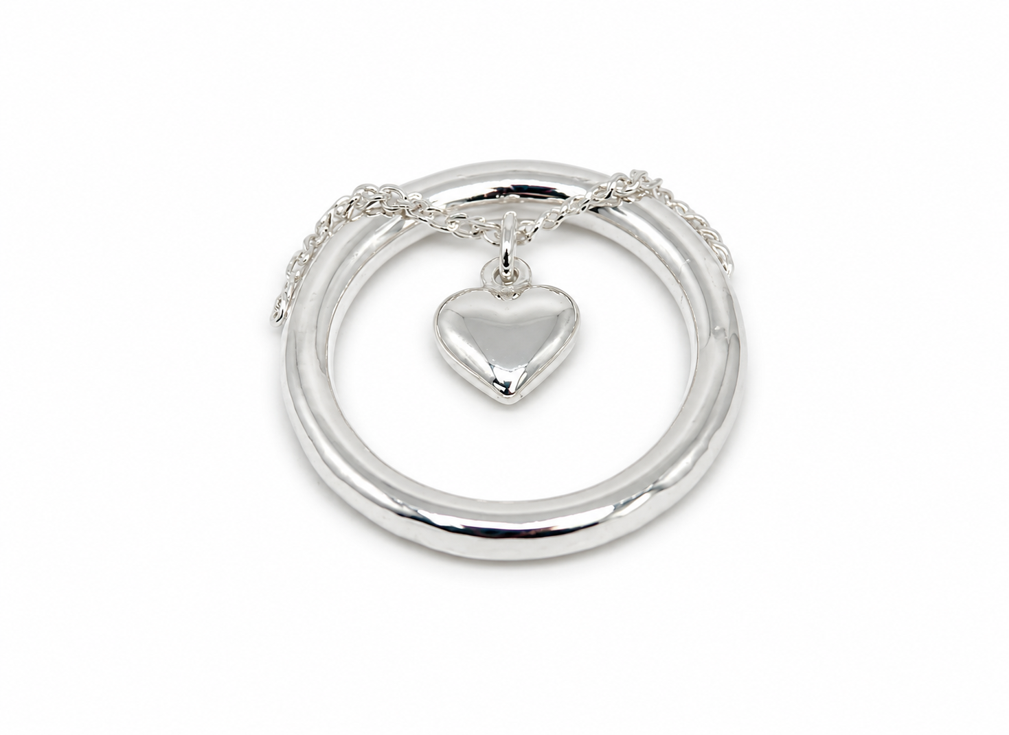 Hjärtring i äkta 925 sterling silver